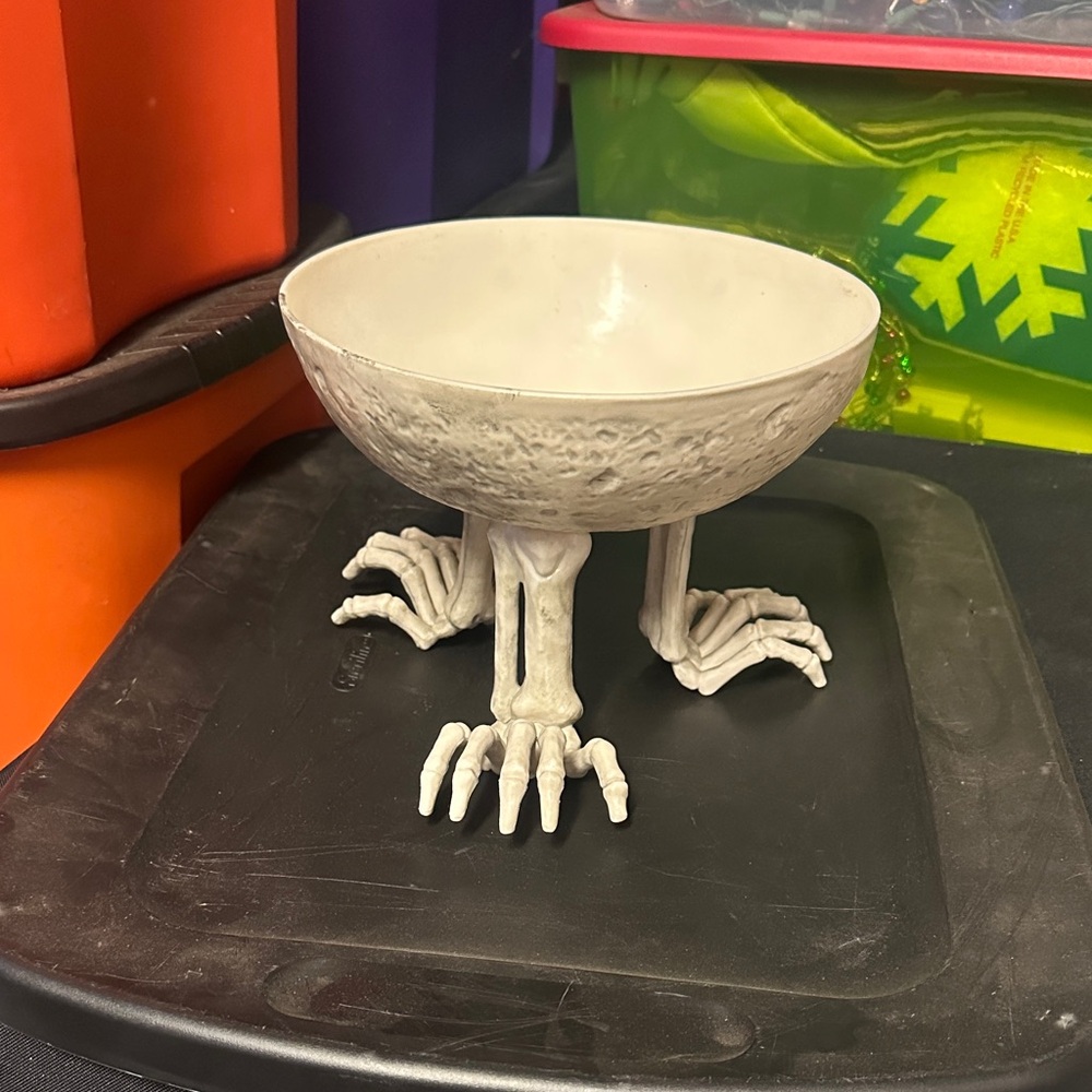 Target Skeleton Hand Ceramic Bowl - White